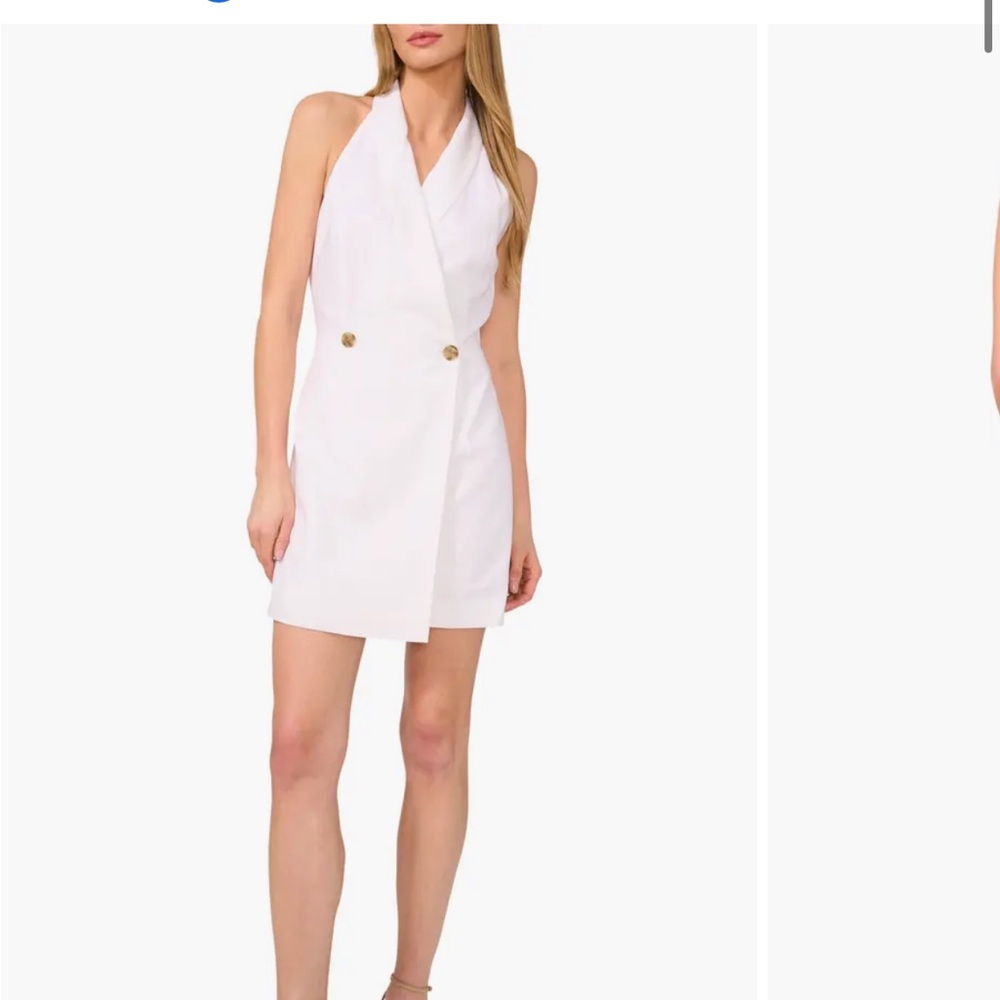 1. State White Halter Mini Dress